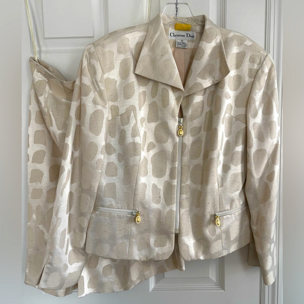 CHRISTIAN DIOR SILK SUIT